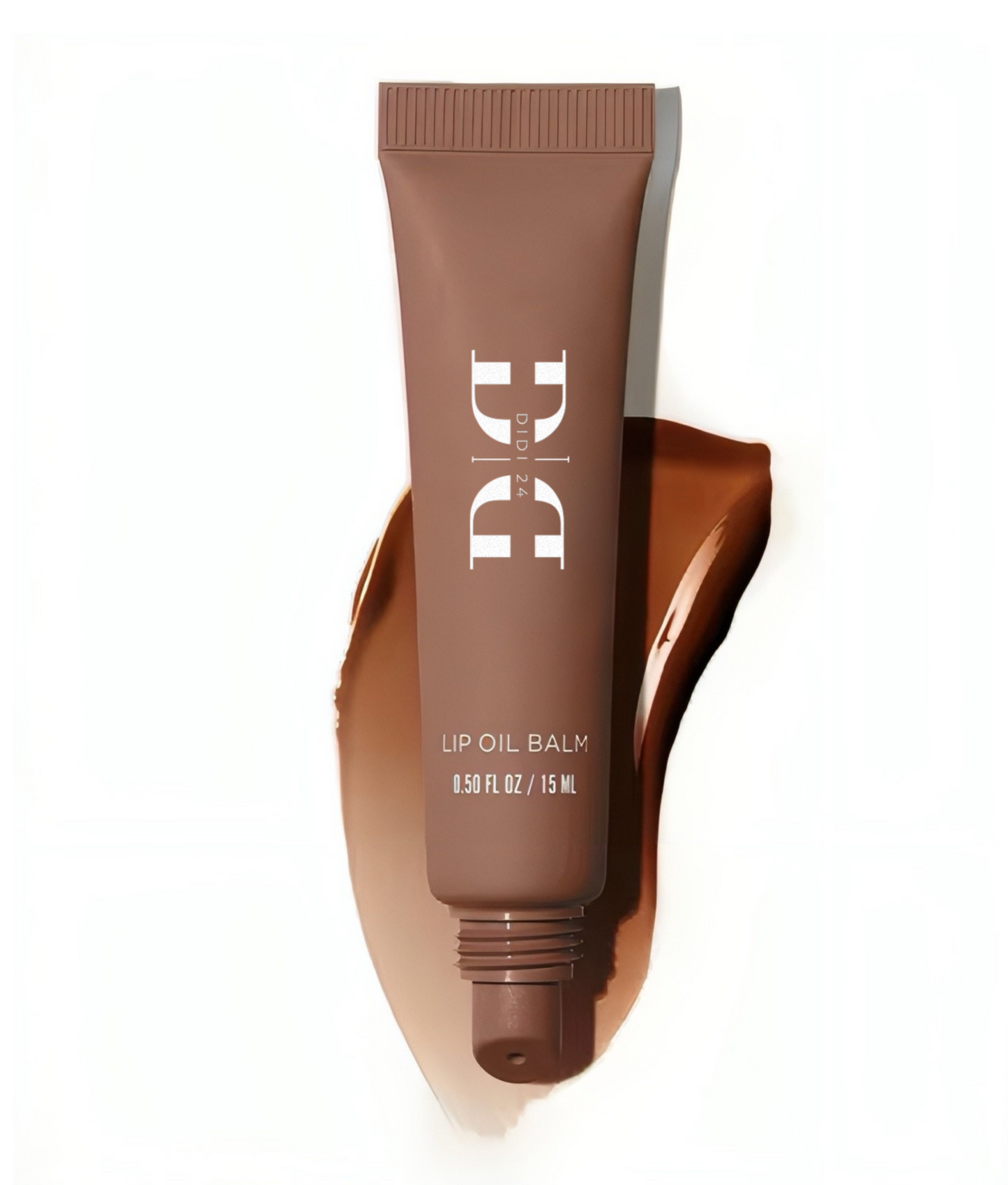 LIP OIL BALM COCOA de DIDI 24 BEAUTY: Bálsamo labial hidratante con color marron cacao, enriquecido con ácido hialurónico, vitamina E, aloe vera y manteca de karité para unos labios suaves y radiantes