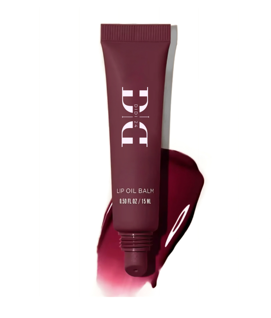 LIP OIL BALM GTAPE de DIDI 24 BEAUTY: Bálsamo labial hidratante con color uva rosado, enriquecido con ácido hialurónico, vitamina E, aloe vera y manteca de karité para unos labios suaves y radiantes.
